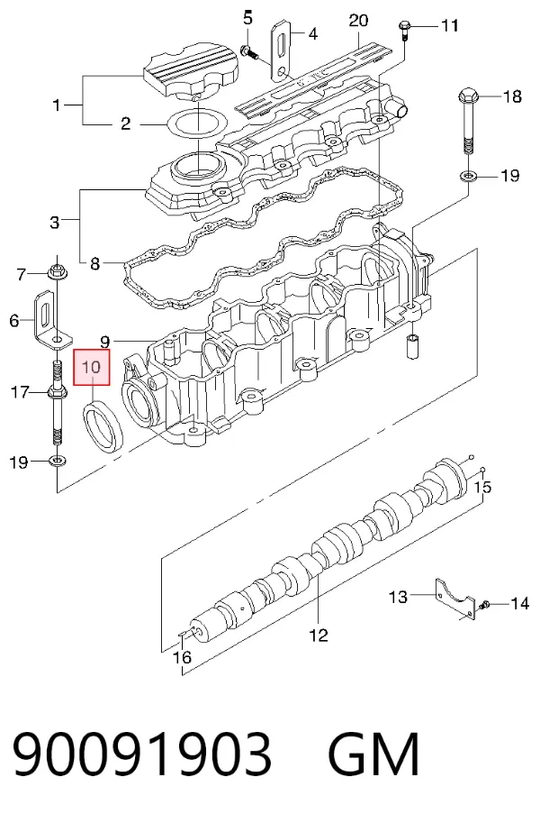 Сальник распредвала 90091903 General Motors