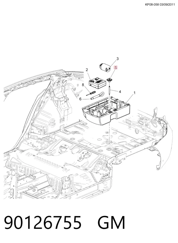 Кронштейн запасного колеса 90126755 General Motors