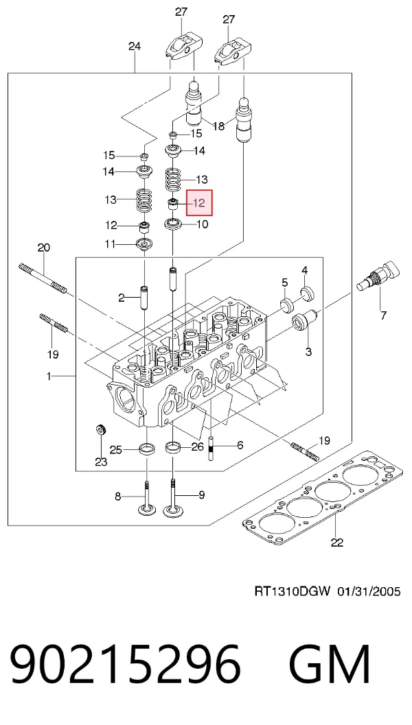 Сальник клапана 90215296 General Motors