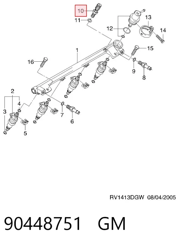 Регулятор тиску палива 90448751 Peugeot/Citroen