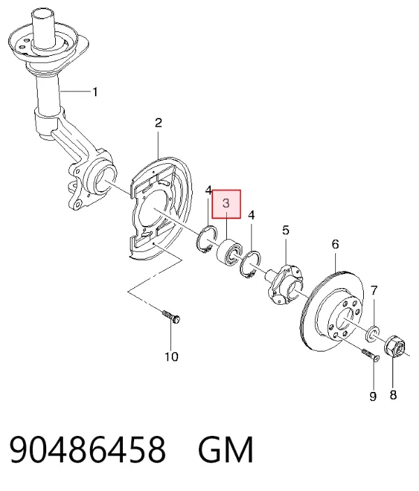 Підшипник ступиці 90486458 General Motors