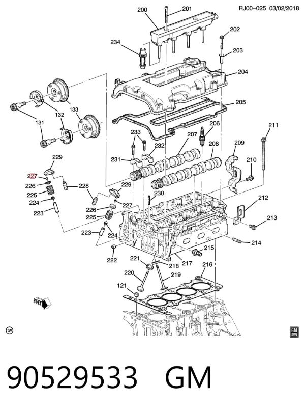 Сухар клапану 90529533 General Motors