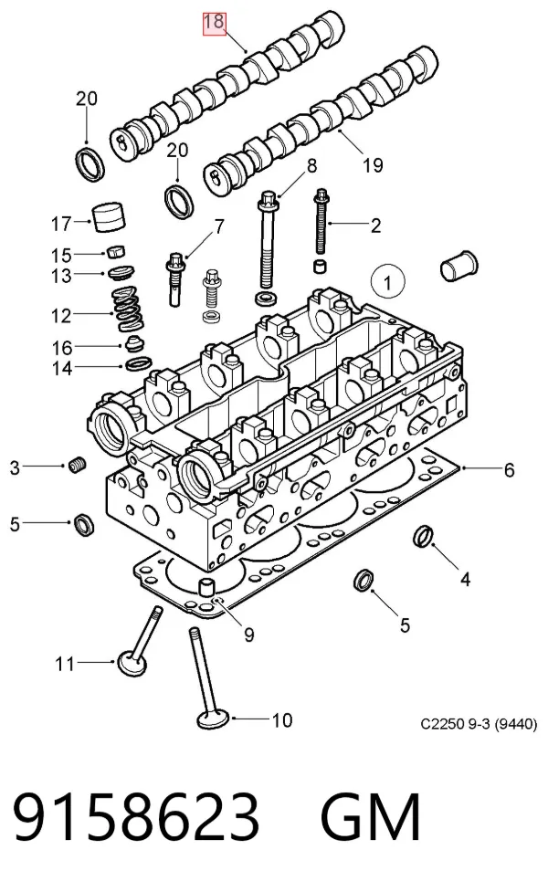 Розподільний вал 9158623 General Motors
