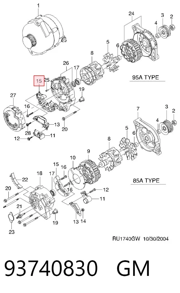 Діодний міст 93740830 General Motors
