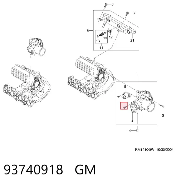 Датчик холостого ходу 93740918 General Motors