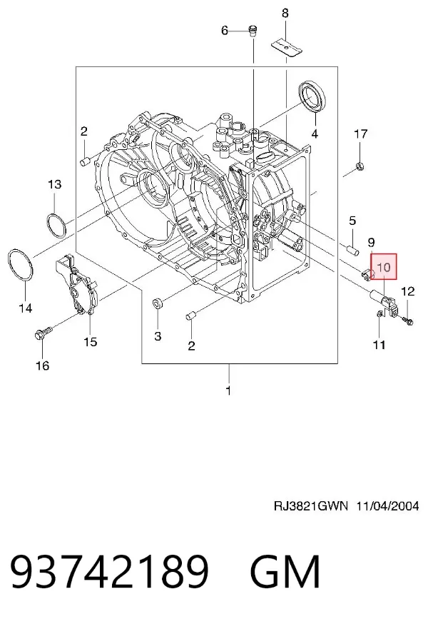 Датчик швидкості 93742189 General Motors
