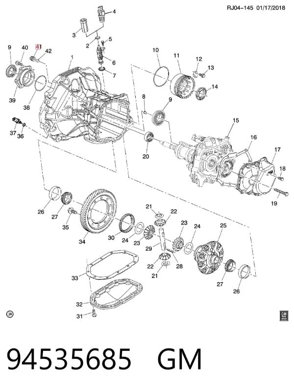 Ремкомплект коробки передач 94535685 General Motors