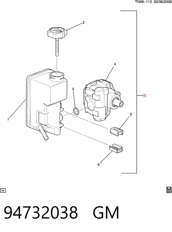 Насос ГУР 94732038 General Motors