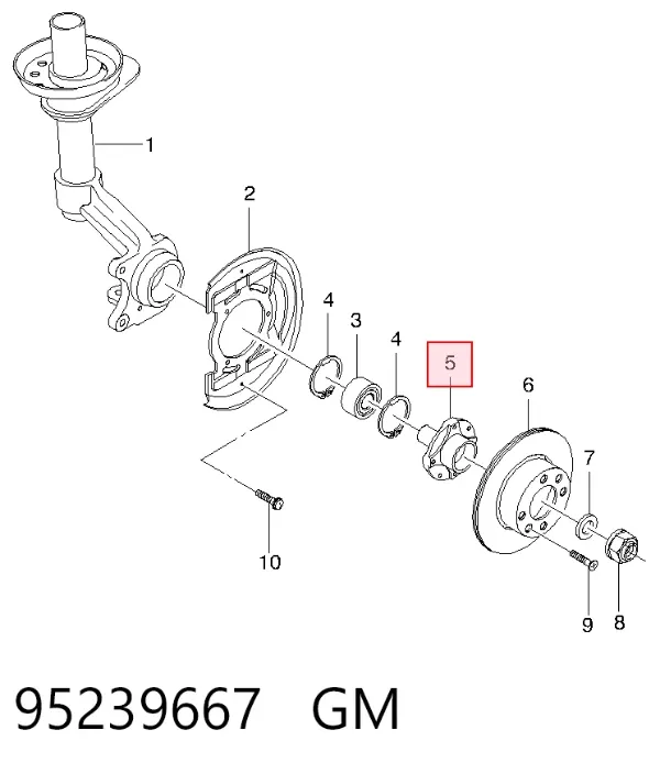 Передня маточина 95239667 General Motors