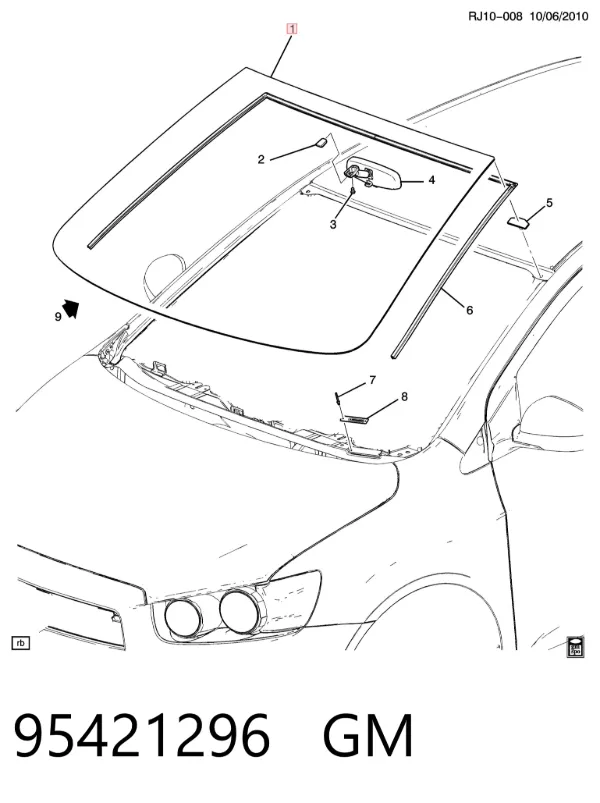 Лобове скло 95421296 General Motors