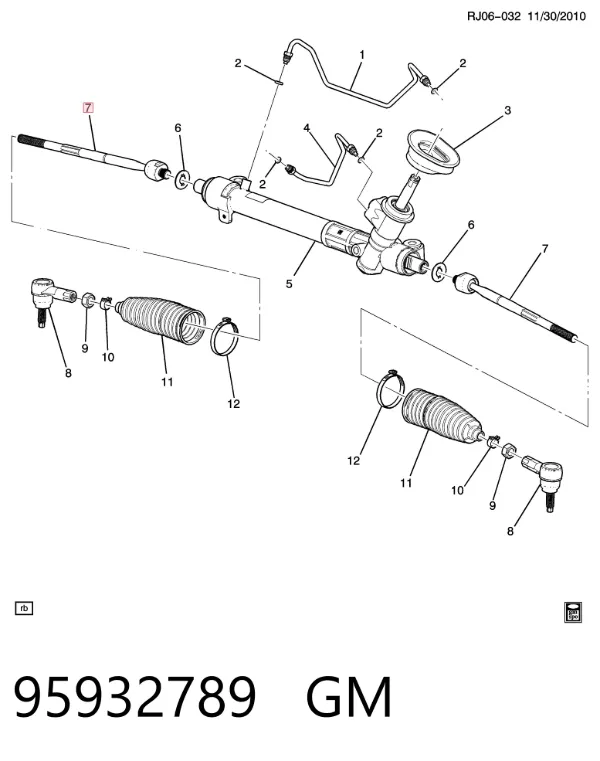 Рульова тяга 95932789 General Motors