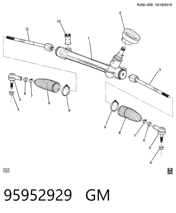 Рульова тяга 95952929 General Motors