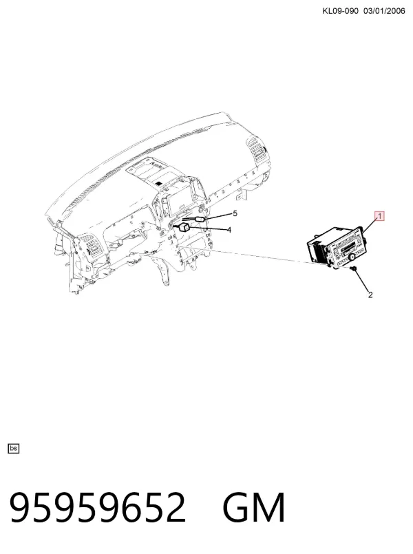 Магнітола 95959652 General Motors