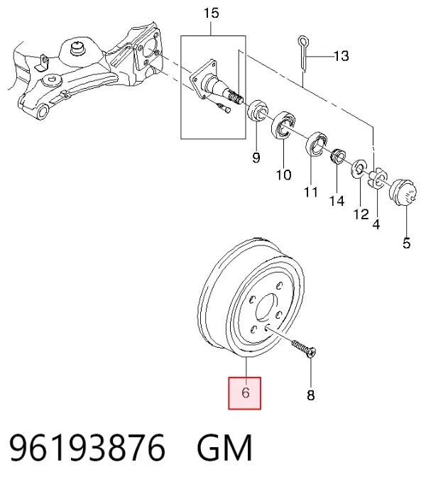 Барабан гальмівний задній 96193876 General Motors
