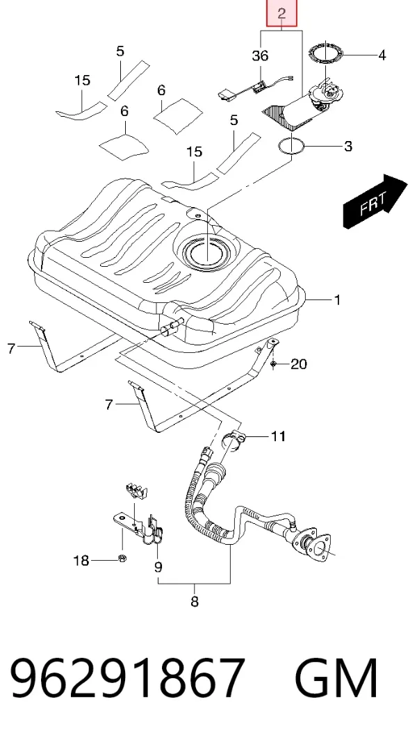Бензонасос 96291867 General Motors