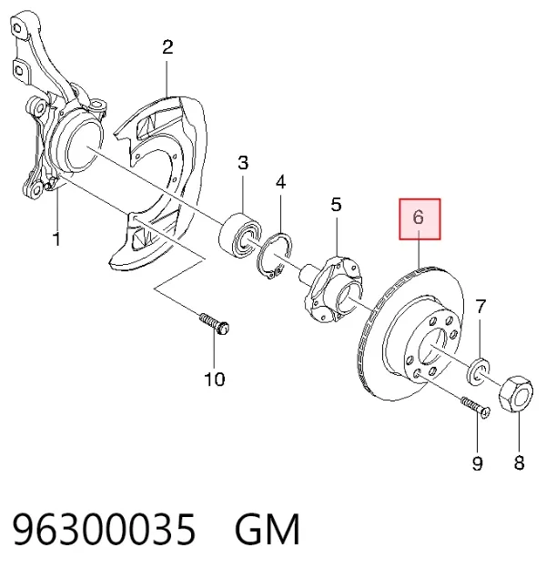 Гальмівні диски передні 96300035 General Motors