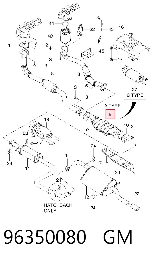 Каталізатор 96350080 General Motors