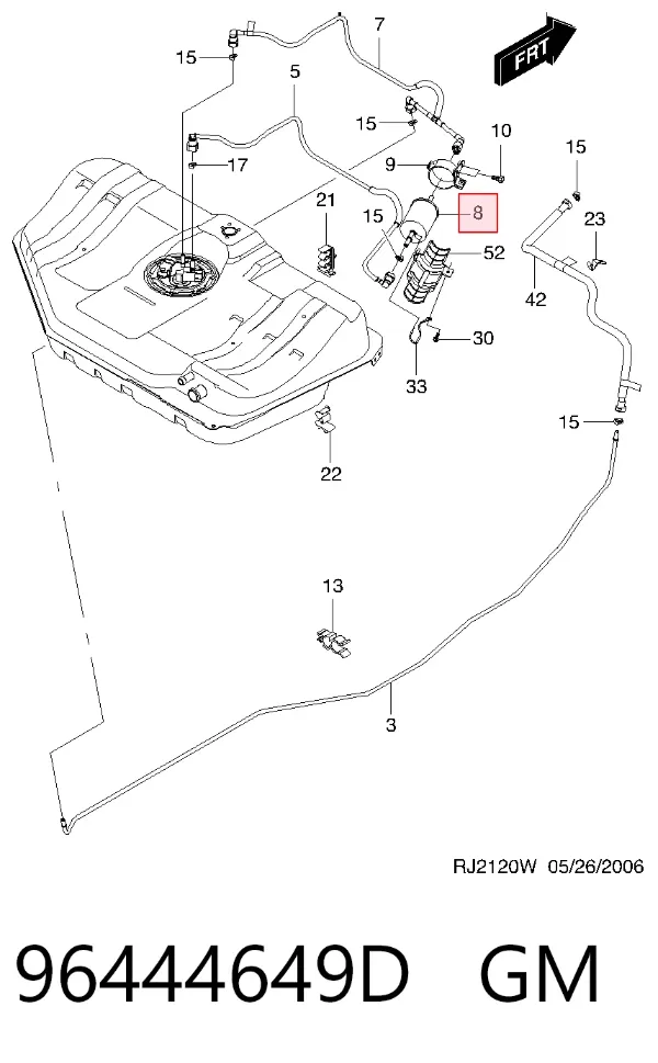 Паливний фільтр 96444649D General Motors