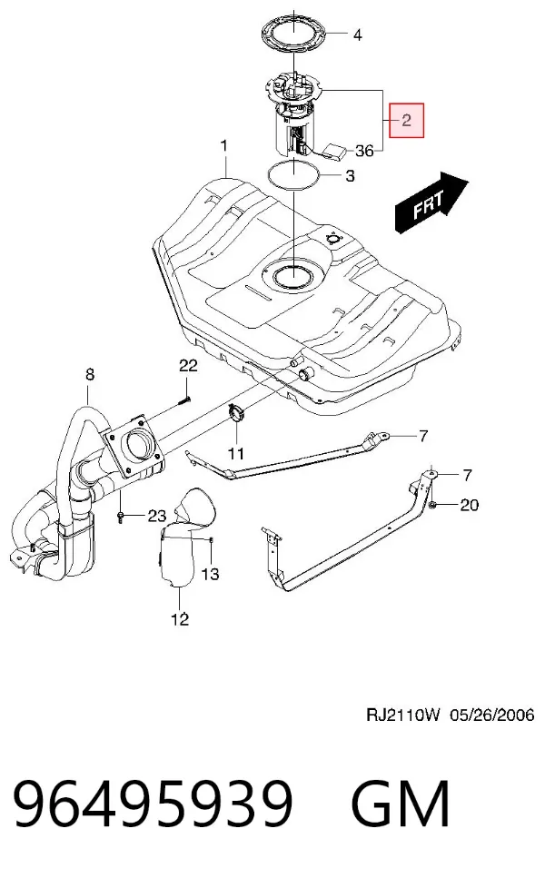 Насос паливний електричний 96495939 General Motors