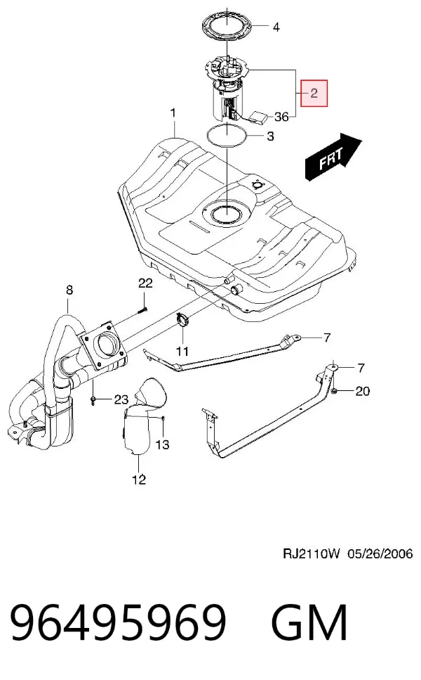 Бензонасос 96495969 General Motors