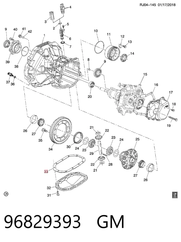 Прокладка піддону АКПП 96829393 General Motors