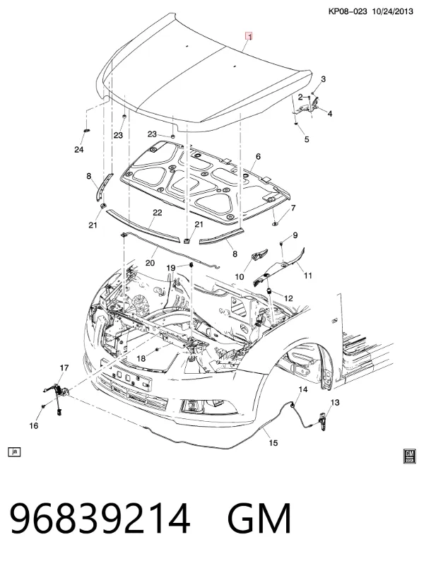 Капот 96839214 General Motors