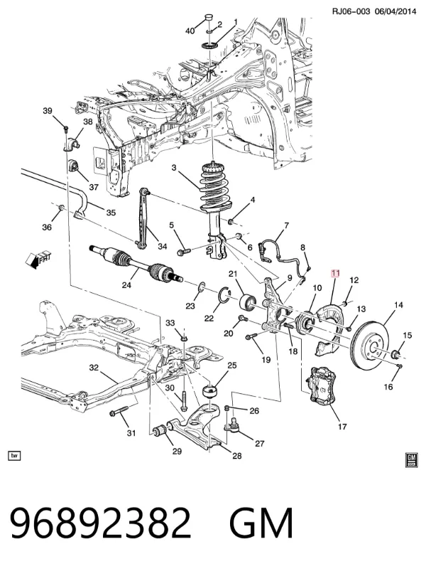 Захист гальмівного диска, переднього, лівого 96892382 General Motors