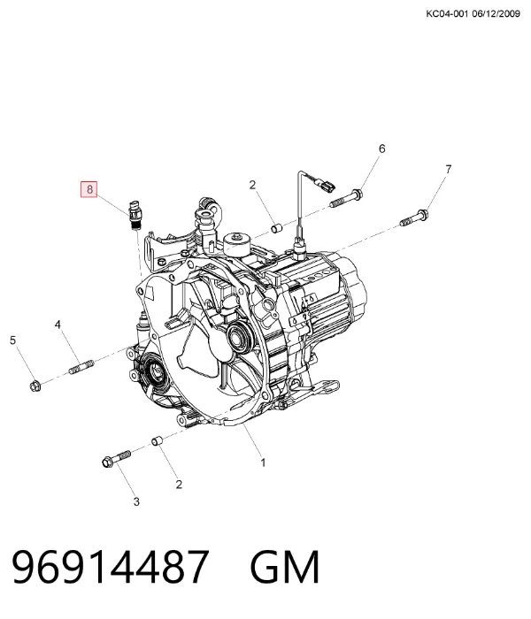 Датчик швидкості 96914487 General Motors