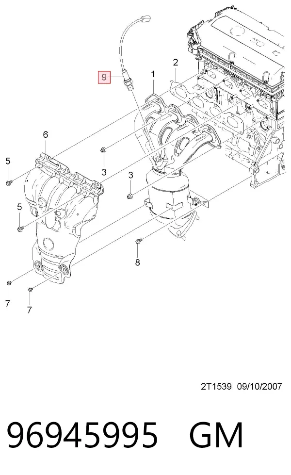 Лямбда-зонд 96945995 General Motors