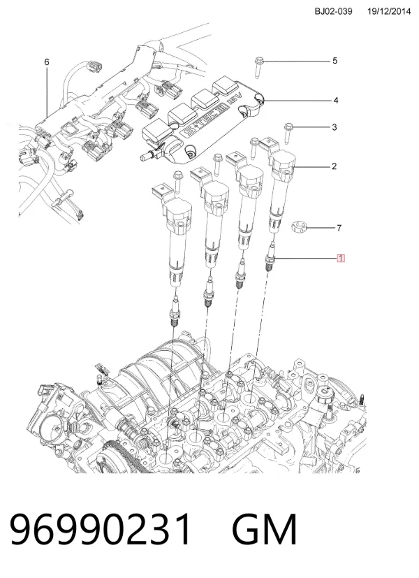 Свічки запалювання 96990231 General Motors
