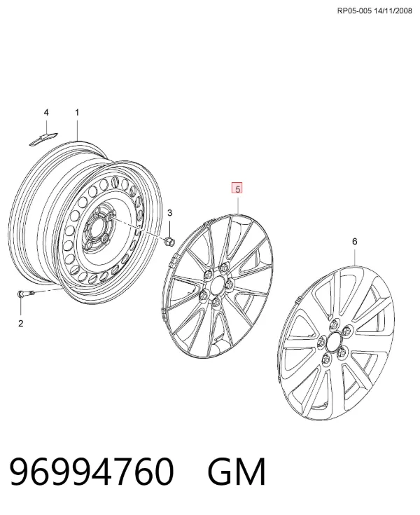 Ковпаки 96994760 General Motors