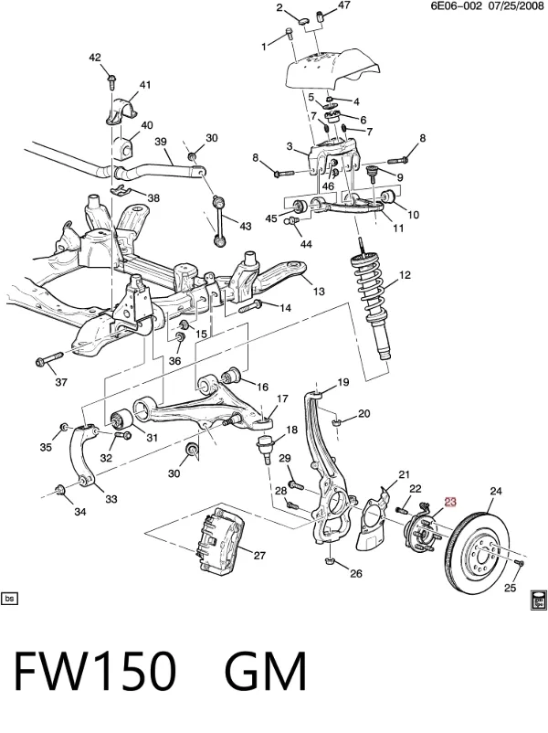 Передня маточина FW150 General Motors