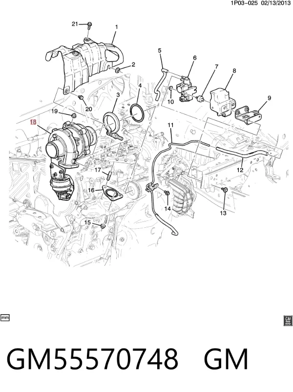 Турбіна GM55570748 General Motors