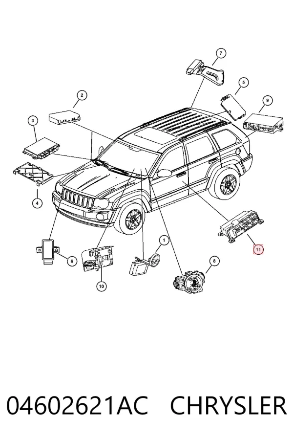 Блок комфорту передніх дверей 04602621AC Chrysler