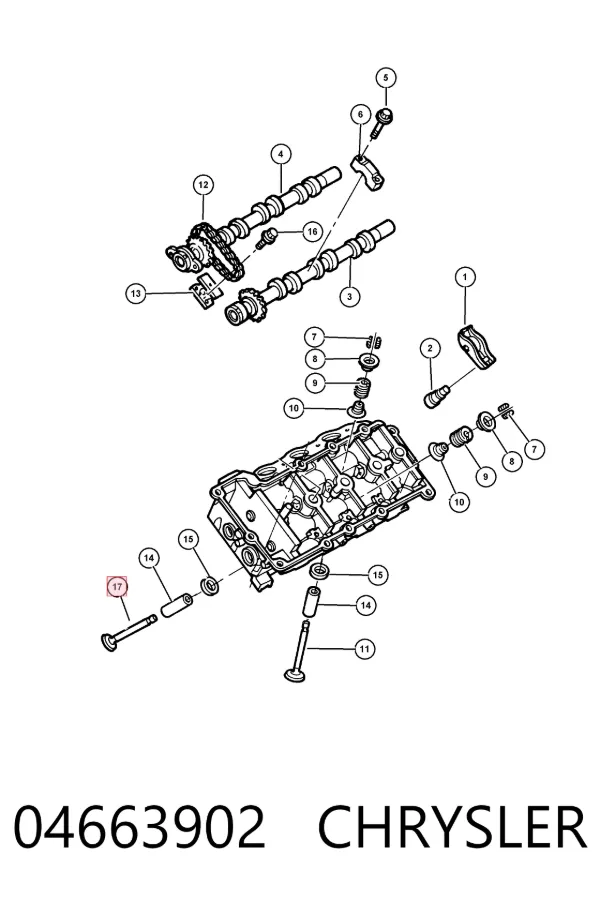 Клапан випускний 04663902 Chrysler