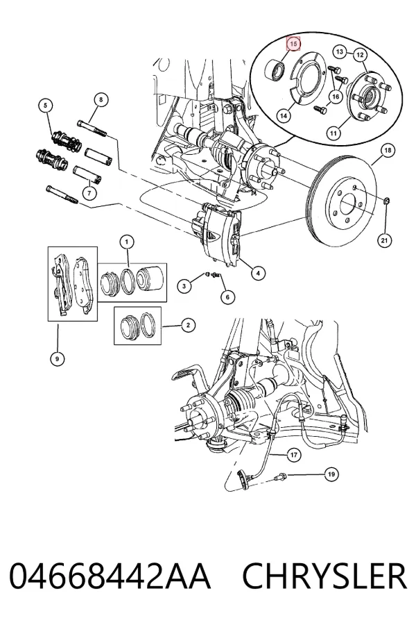 Підшипник ступиці 04668442AA Chrysler