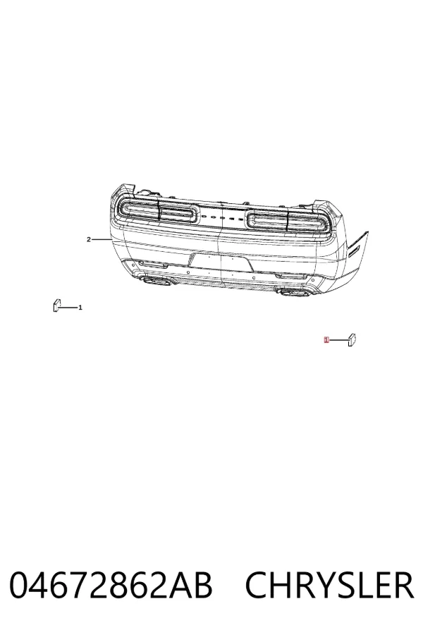 Датчик контролю мертвої зони, задній K68582102AA Fiat/Alfa/Lancia