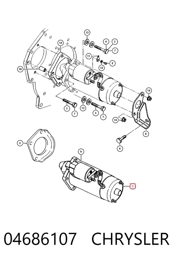 Стартер 04686107 Chrysler