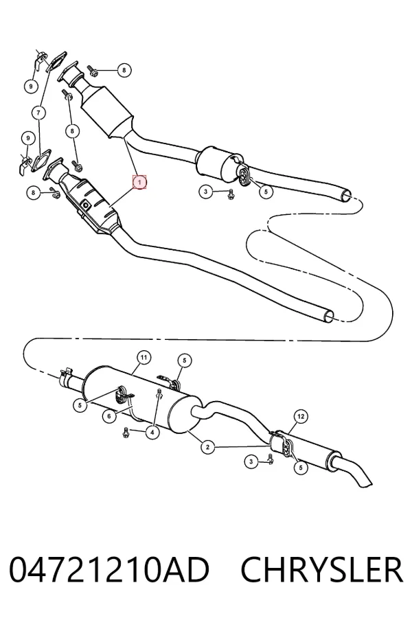 Каталізатор 04721210AD Chrysler