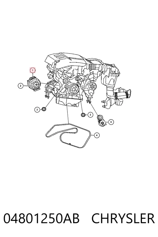 Генератор 04801250AB Chrysler