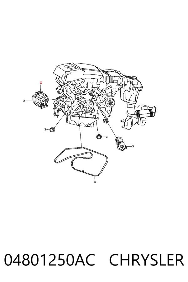 Генератор 04801250AC Chrysler