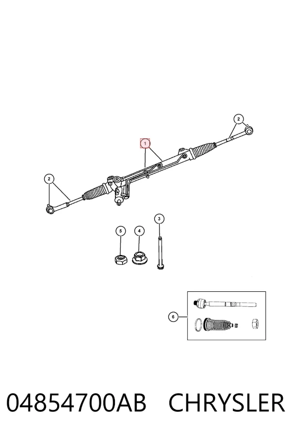 Рульова рейка K04854700AA Fiat/Alfa/Lancia