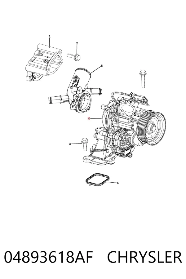 Помпа 04893618AF Chrysler