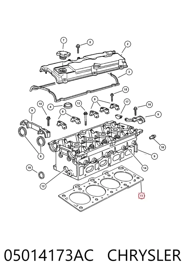 Прокладка ГБЦ 05014173AC Chrysler