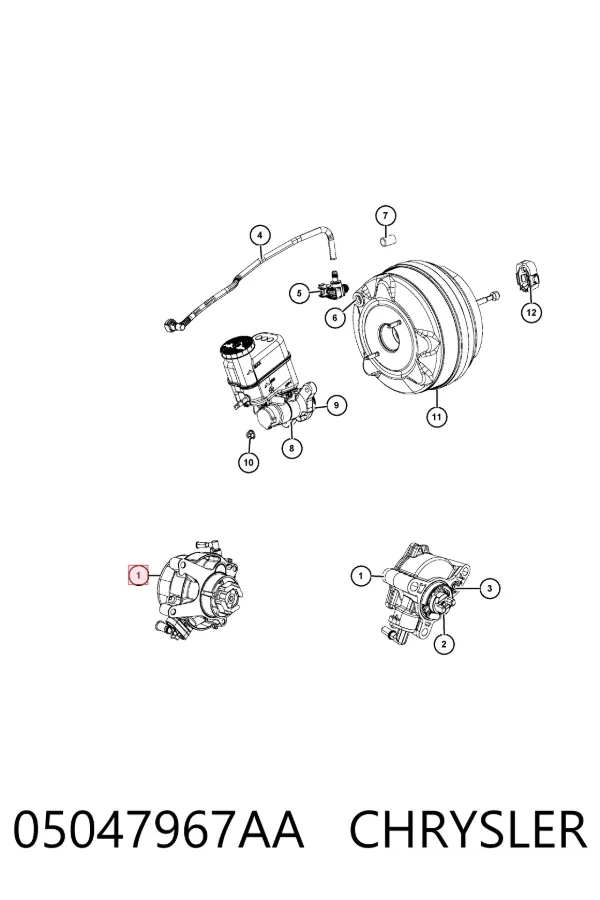 Вакуумний насос 05047967AA Chrysler
