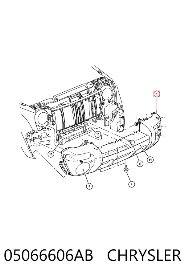 Передній бампер 05066606AB Chrysler