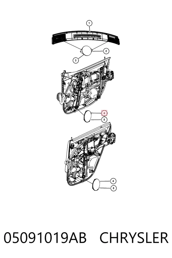 Динамік передньої двері 05091019AB Chrysler
