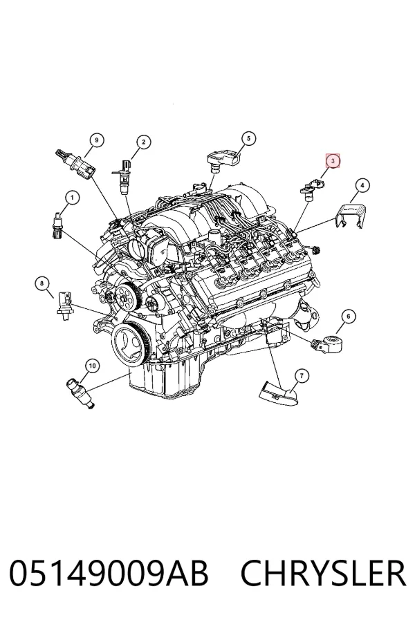 Датчик колінвала 05149009AB Chrysler