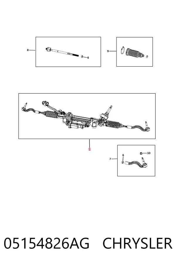Рульова рейка K68524909AB Fiat/Alfa/Lancia