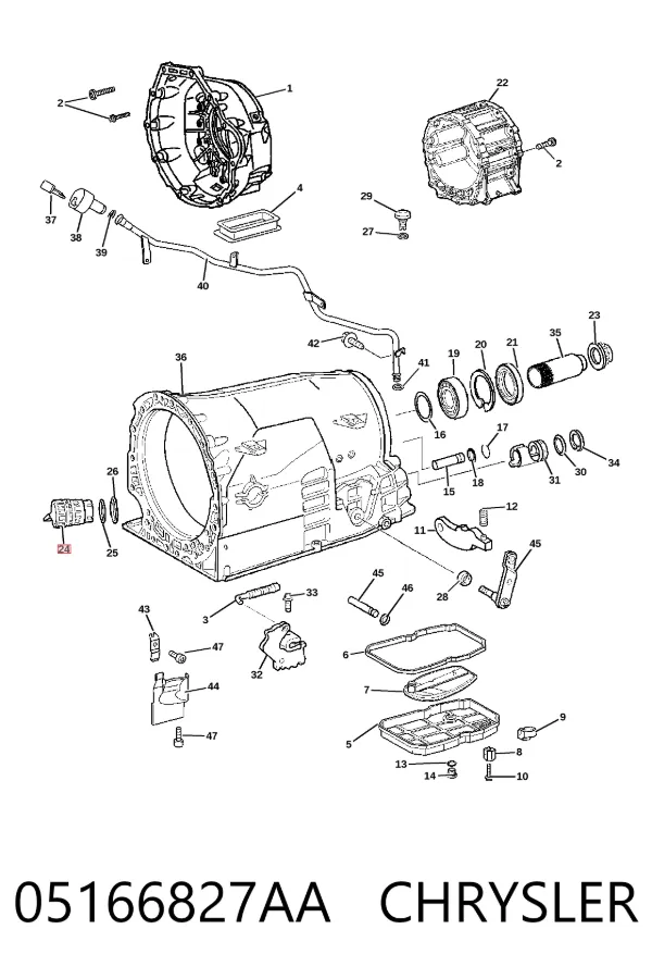 Роз'єм АКПП 05166827AA Chrysler
